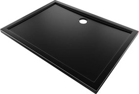 Mexen Flow brodzik prostokątny slim 100 x 90 cm, czarny mat - 46R709010