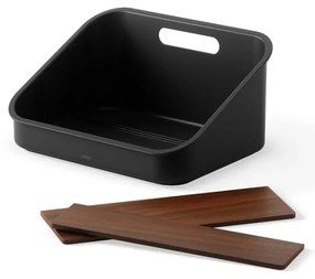 Czarny organizer łazienkowy na kosmetyki z plastiku z recyklingu Bellwood – Umbra