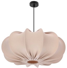 Beżowa lampa wisząca z tekstylnym kloszem ø 52 cm Cafee – Candellux Lighting