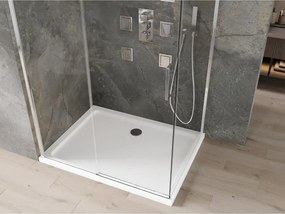 Mexen Omega kabina prysznicowa rozsuwana 100 x 80 cm, transparent, chrom + brodzik Flat - 825-100-080-01-00-4010