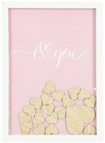 Drewniana ramka na zdjęcie HEARTS 21x29,7 cm