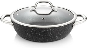 Tescoma Patelnia głęboka z pokrywką PRESIDENT Stone, 26 cm, 26 cm