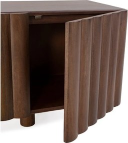 Brązowa szafka pod TV z litego drewna mango 160x55x40 cm Tamira – MOME