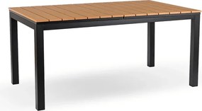 Stół Ogrodowy Prostokątny ARGOS 140-180 cm Rozkładany Dąb/Czarny