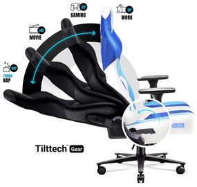 Materiałowy fotel gamingowy Diablo X-Player 2.0 Normal Size, Frost White