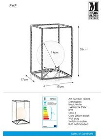 Czarna lampa stołowa Markslöjd Eve Table Black