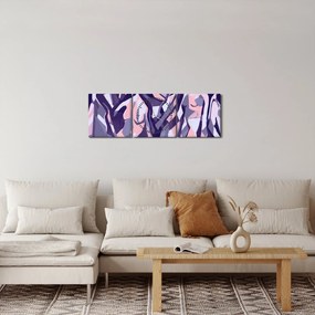 Obraz - Abstrakcyjne kobiety (z zegarem) (90x30 cm)