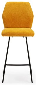 Musztardowe hokery zestaw 4 szt. 65 cm Bei – Marckeric