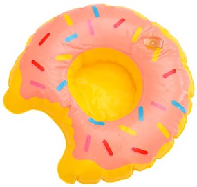 Dmuchany uchwyt na napoje DONUT różowy