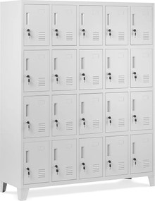 Szafa BHP 20-skrytkowa 136x45x172 cm Robert szara