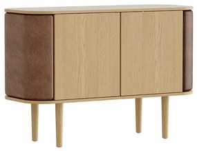 Jasnobrązowa niska komoda w dekorze dębu 109x75 cm Treasures – UMAGE