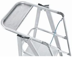 Zarges Składana aluminiowa drabina platformowa - 7 stopni, 1,8 m