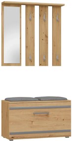 Garderoba z wieszakiem i szafką na buty dąb artisan S4-Z13