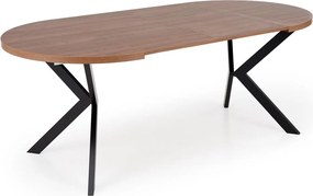 Okrągły stół rozkładany do 250 cm Peroni Halmar orzech / czarny