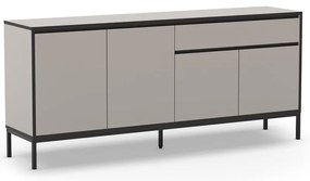 Szarobeżowa niska komoda 180x80 cm Lorenza – Marckeric