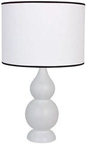 Biała drewniana lampka stołowa skandynawska - 14X S223 P4-C63