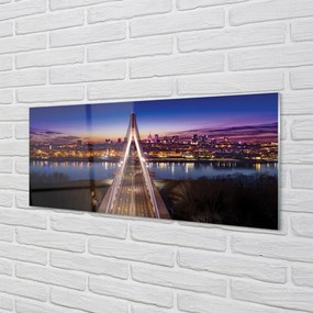 Szkło do Kuchni na Ścianę Panorama Wisły z Mostem
