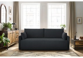 Ciemnoszara sztruksowa rozkładana sofa 211 cm Marcel – Bobochic Paris