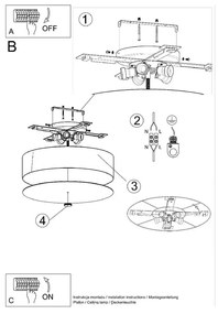 Biała lampa sufitowa ze szklanym kloszem ø 50 cm Herra – Nice Lamps