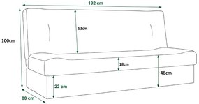 Ciemnozielona rozkładana wersalka sztruksowa P5-G91