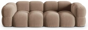 Brązowa aksamitna sofa 250 cm Loretto – Cosmopolitan Design
