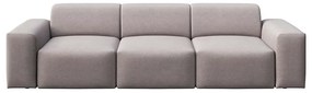 Szara aksamitna sofa 285 cm Villet – Rodier