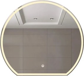 LUSTRO LED FI60cm X02 WŁĄCZNIK DOTYKOWY PIASKOWANE ŁAZIENKOWE Z PODŚWIETLENIEM