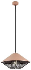 Redo 01-3005 - Lampa wisząca na przewodzie GRILL 1xE27/42W/230V śr. 39,6 cm czarna/brązowa
