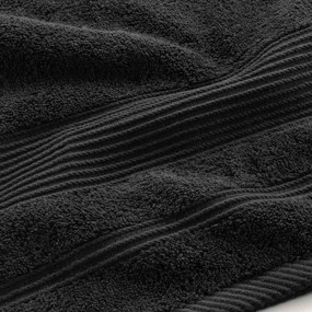 Czarny bawełniany ręcznik kąpielowy frotte 90x150 cm Tendresse – douceur d'intérieur