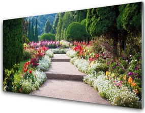 Panel Szklany Romantyczne Schody w Ogrodzie