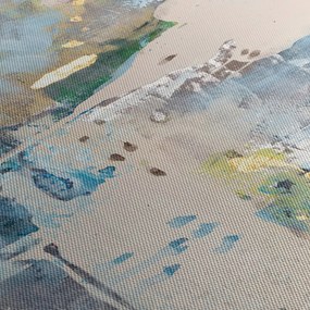 Obraz - Abstrakcja (z zegarem) (90x30 cm)