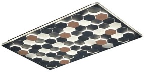 Czarna lampa sufitowa LED ze sterowaniem głosowym/mobilną aplikacją i metalowym kloszem 70x115 cm Cifavo – CINQUE