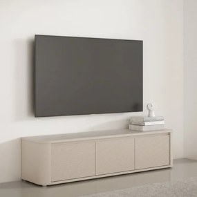 Trzydrzwiowa szafka RTV Breathtaker 170 cm, kolor piaskowy