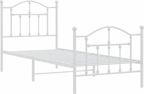 Białe metalowe łóżko industrialne 90x200 cm R5-E48