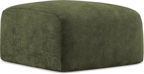 Pufa - z tkaniny szenilowej - oliwkowy - LEILA