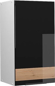 Szafka łazienkowa czarny dąb wysoki połysk/biały 40x34.1x72 fame-line