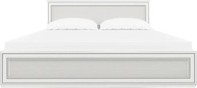 Klasyczne łóżko ze stelażem 160x200 fineline crema H6-D98