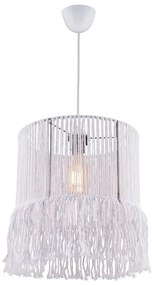 Lampa wisząca na lince NESS MACRAME 1xE27/40W/230V biała