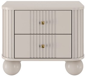 Zestaw szafek nocnych Vesper 56 cm - kaszmir / złote uchwyty / nogi kule