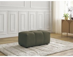 Podnóżek z materiału bouclé w kolorze khaki Roxelane – Bobochic Paris