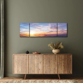 Obraz - Zachód słońca ponad chmurami (170x50 cm)