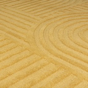 Żółty dywan wełniany Flair Rugs Zen Garden, 120x170 cm