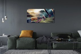 Fotoobraz na płótnie Sprzęt Piłkarski Na Murawie