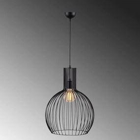 Czarna lampa wisząca z metalowym kloszem ø 38 cm Fellini – Opviq lights