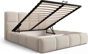 Łóżko tapicerowane Cloud 160x200 z pojemnikiem - beżowa bukla Quelle 03
