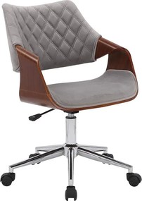 Nowoczesny szary fotel obrotowy E5-K35
