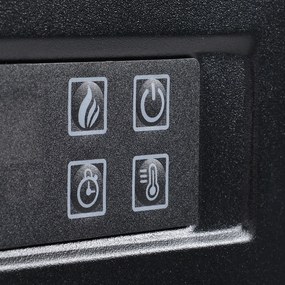 Kominek elektryczny LED kominek podłogowy z efektem płomienia 1800/2000 W kolor biały | Aosom.pl