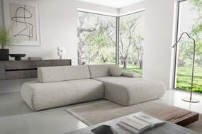 Masseno Narożnik DELTA z funkcją spania i pojemnikiem na pościel Narozniki L, Rozkładana sofa - Jasnoszary, PUENTE 09