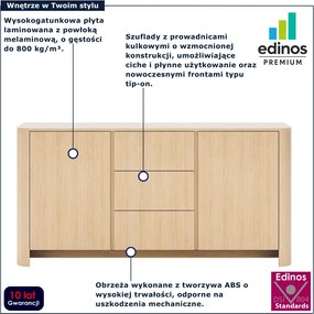 Duża komoda na ubrania z szufladami dąb vicenza G3-T25