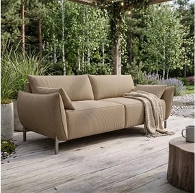 Sofa ogrodowa 2-osobowa GARDEN w tkaninie Kanaria 7005 brązowa